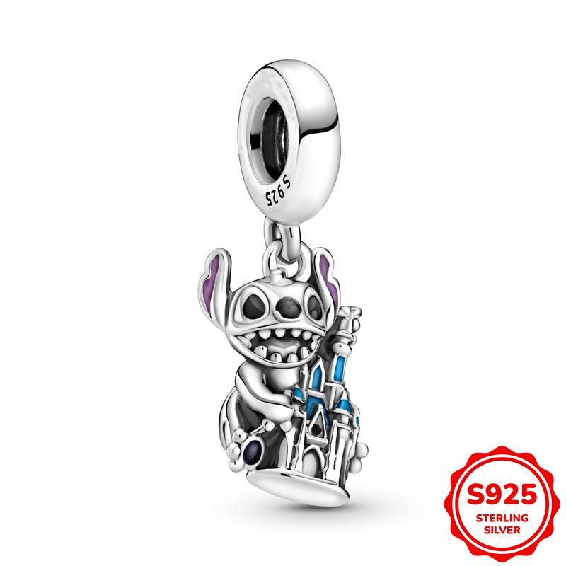 Charms Silver 925 Stitch Bead Fits 3mm Bracelet Bangle Necklace For Women Pendant Luxury DIY Jewelry Making Gift