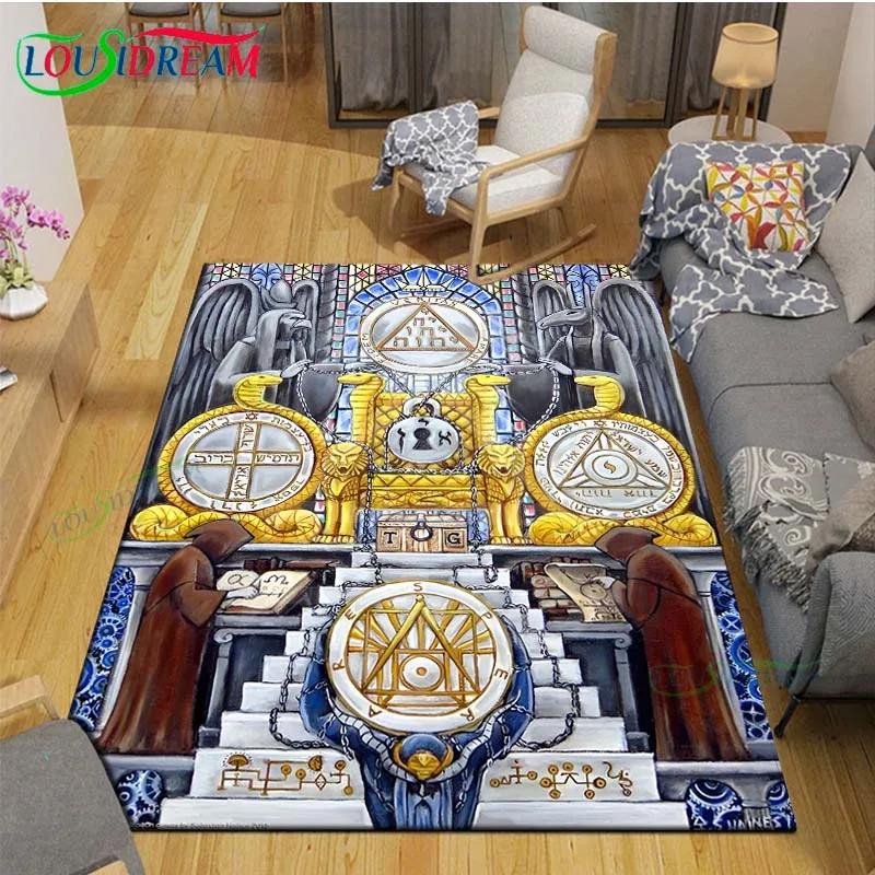 Fashion Freemasonry Carpets Bedroom Becoration Living Room Decoration Carpets for Bed Room Rug Anime Rug  Area Rug