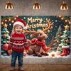 Holiday Backdrop Festive Atmosphere Reindeer Banner Christmas Decor Christmas Stockings Xmas Backdrop For Festive Occasion Xmas