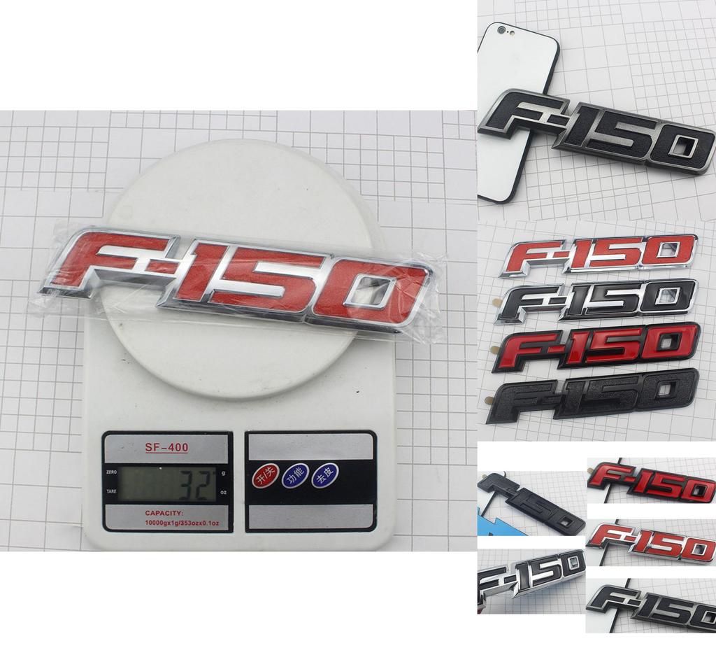 Durable Red Black 3d Raised Plastic Emblem Badge Letter For 09-14 Ford F150 Tailgate