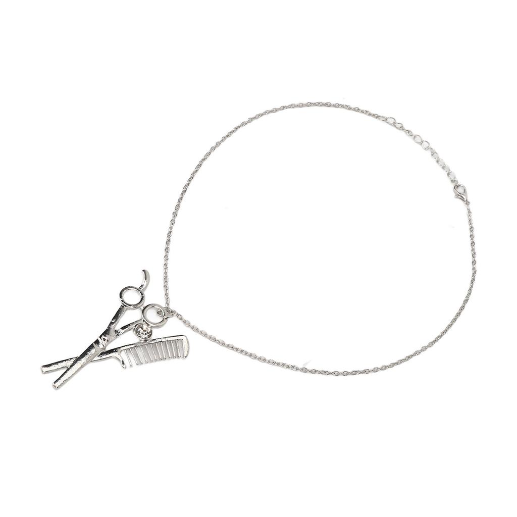 Sax Kam Hänge Halsband Legering Sax Kam Prydnader Utsökt Hår Stylist Hänge