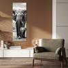 Canvas Print, Black and White Elephant
