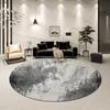 Leichter Luxus Schlafzimmer Dekor Runder Teppich Moderner Stil Teppiche für Wohnzimmer Waschbar Nachttisch Weicher Teppich Waschbar Lounge Bodenmatte