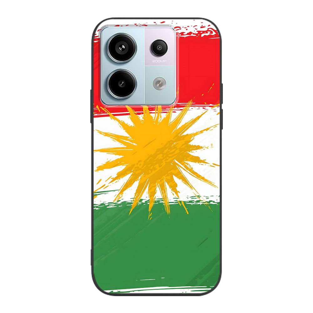Kurdistan Flag Art Case for Xiaomi Redmi 10 10C 9C 9A 9i 9 Prime 9T 12 12C 10A K40 Pro Black Soft TPU Mobile Phone Bag Cover
