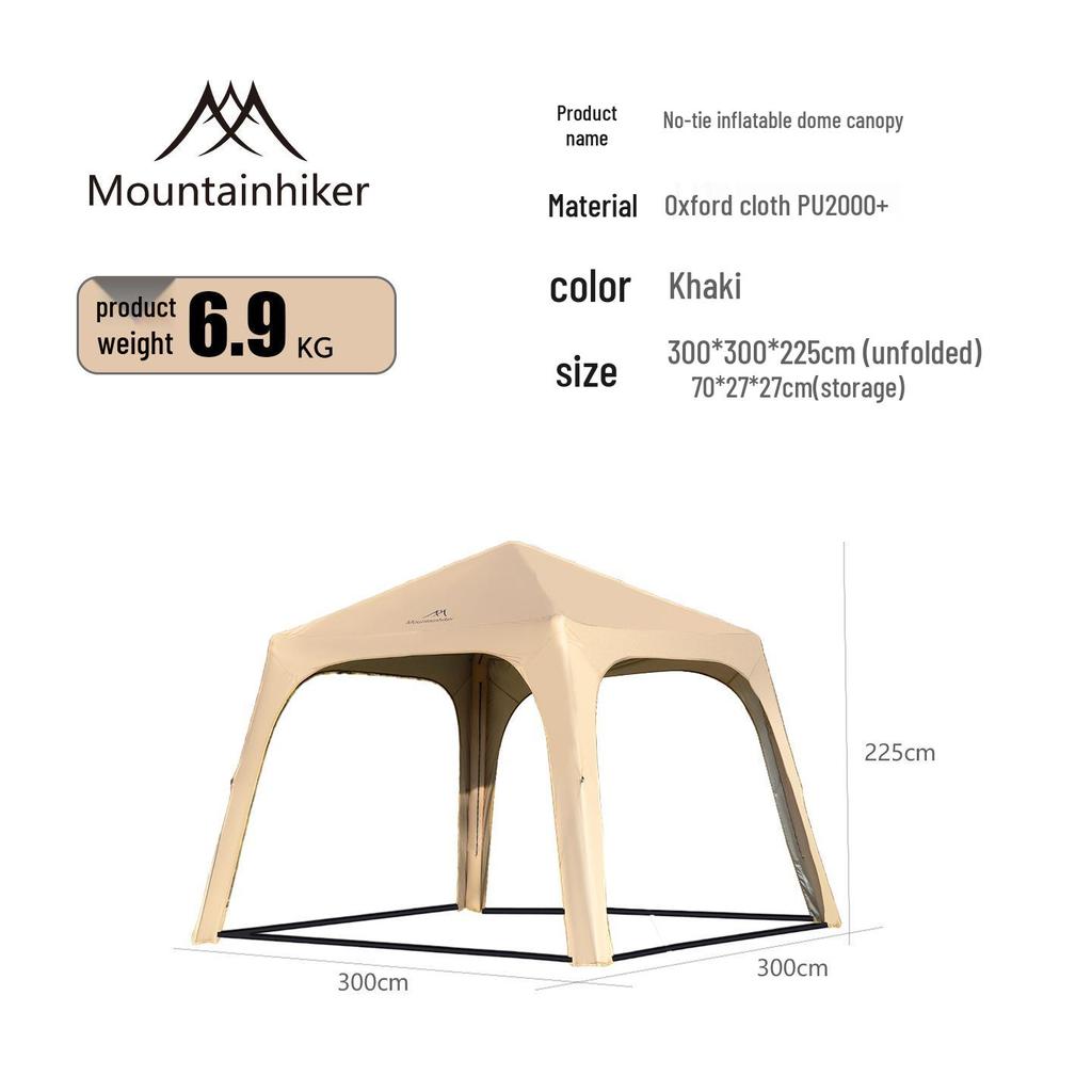 Inflatable Dome Canopy: Oxford Cloth, Silver-Coated, Sun-Protected, No-Assembly Camping Tent