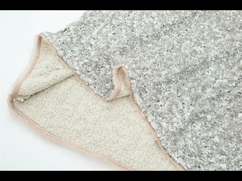 Elegant Sequin Suspender Dress with High Waist A-line Skirt