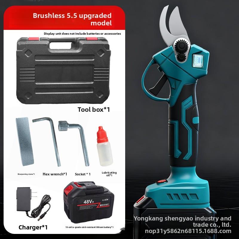 Handheld electric pruning shears: lithium battery charging garden shears
