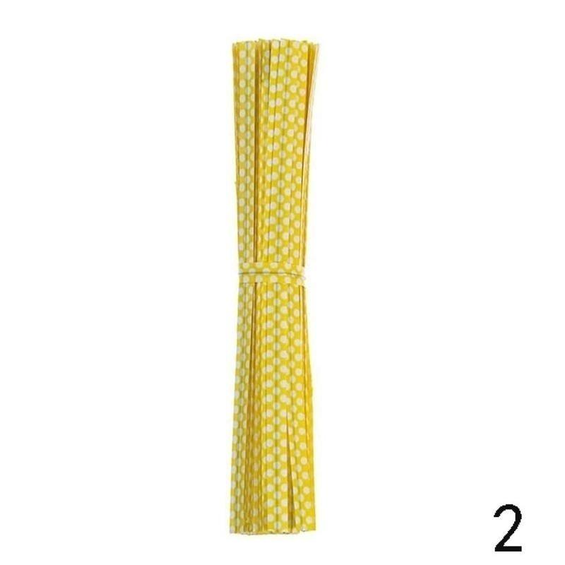 

Металлические закрутки для салфеток из целлофана, проволока для кейк-поп-корна, 4 дюйма, 10 см, золотая упаковка из 100 леденцов, подарки, свадебные принадлежности для вечеринок жёлтый