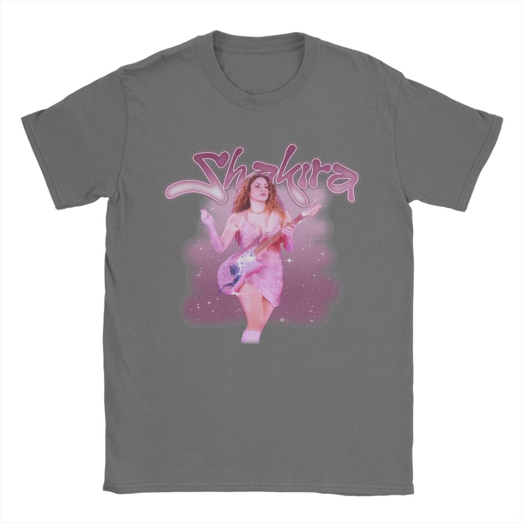Singer Shakira TShirts for Unisex Funny Pure Cotton Tee Shirt Crew Neck Short Sleeve T Shirt Gift Idea Clothing