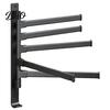Drill Free Towel Bar Swivel Rack, 180 Degree Rotating Design, Wall Mounted Space Rack for Bathroom Aluminum Swing Holder, Anti-slip Organizer Kitchen