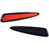 Front Fender Marker Lamps, Red Amber LED Front Bumper Side Marker Lights Smoke Lens, Compatible with Chevy Corvette C6 2005-2013