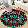 1pc Tribal Mask Office Round Area Rug, Under Office Chairs Bedroom Living Room Home Decor, Room Deco