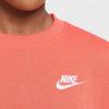 Nike Sportswear Club Comfortable Casual Solid Color Versatile Kids Sweatshirt Orange FD2923814