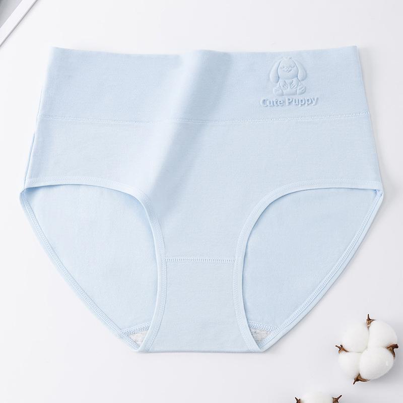 Big Size Lady Spring and Autumn Print Pure Cotton 10A Antibacterial High Waist Briefs
