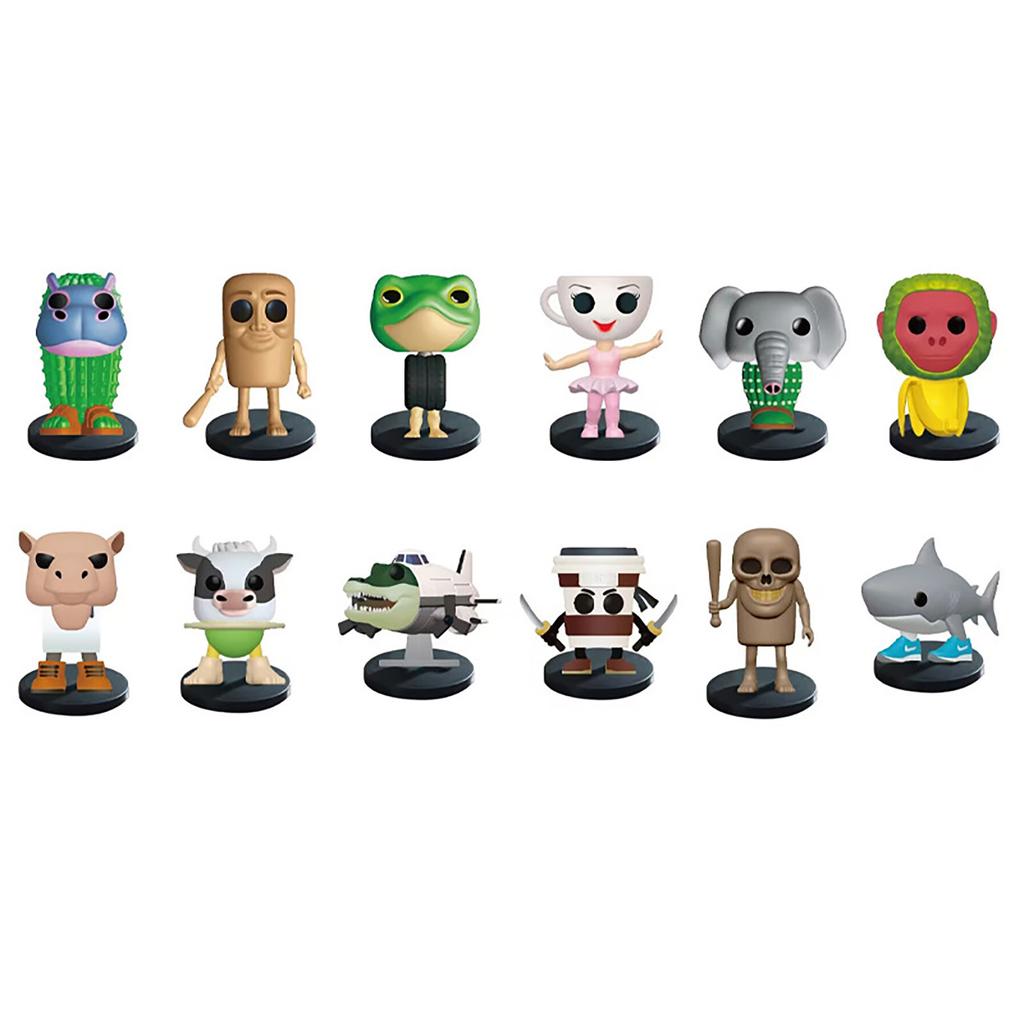 12PC Small Dolls Kit Ornaments Model Doll ABS Decoration Children's Toy Gift