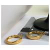 Women Light Luxury Geometric U Shape Round Circle Earrings Fashion Ear Jewelry