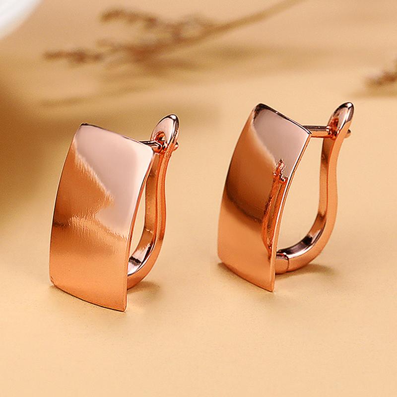

Huitan Korean Fashion Women s Metal Earrings Simple Stylish Design Modern Girls Ear Accessories Gift Chic Zircon Hot Wholesale