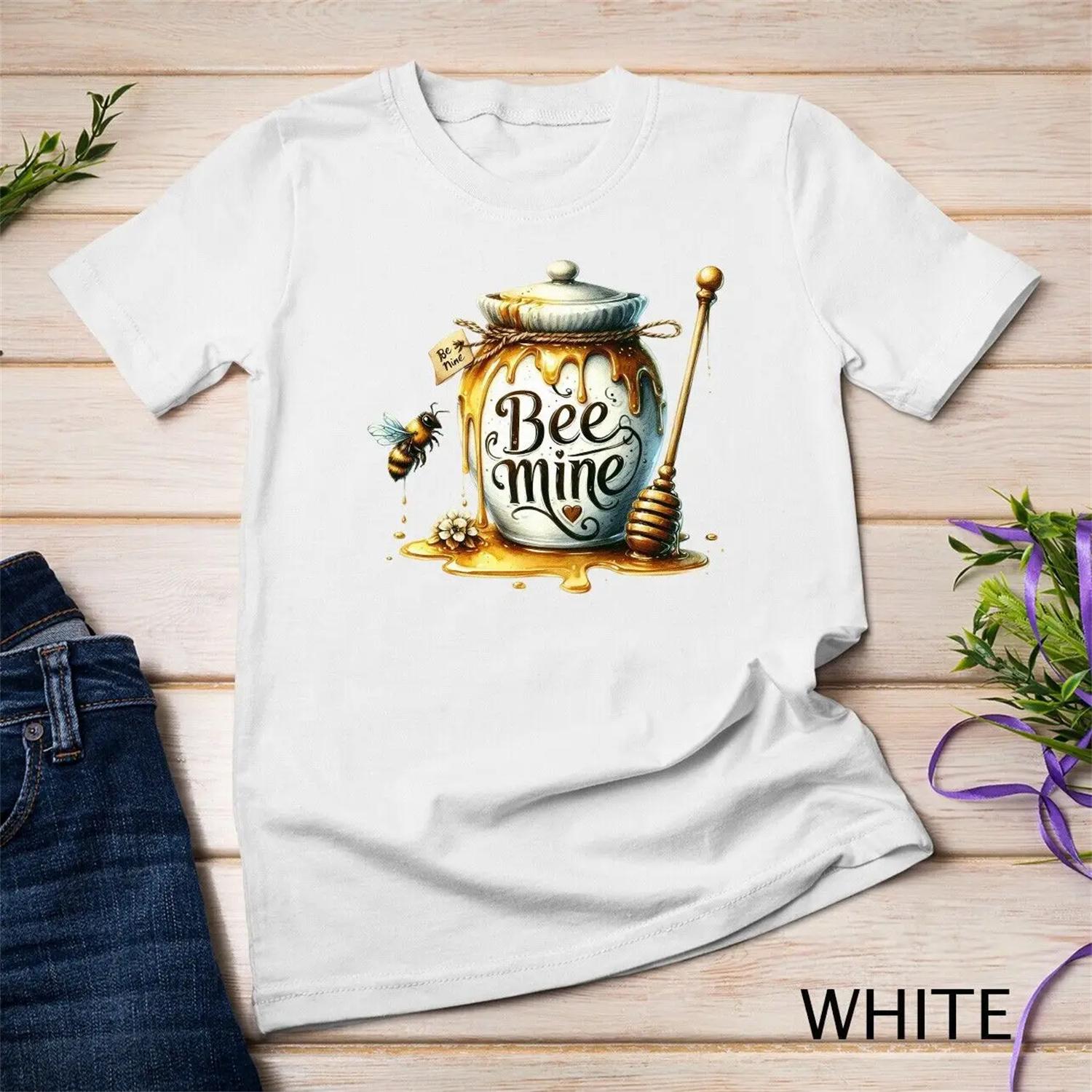 Be Mine A Honey Sweet Valentine s Day T Shirt Funny XXXXXL белый