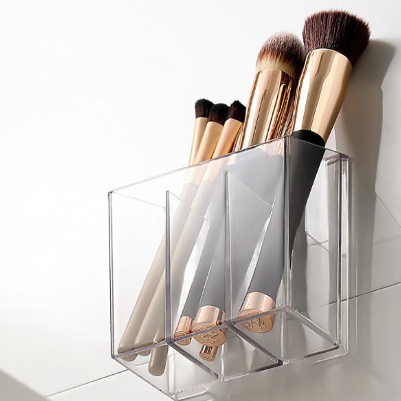 Transparent Lipstick Cosmetic Makeup Acrylic Makeup Brush Tool Storage Box Case Make-Up Brush Holder Table Organizer Makeup Tool