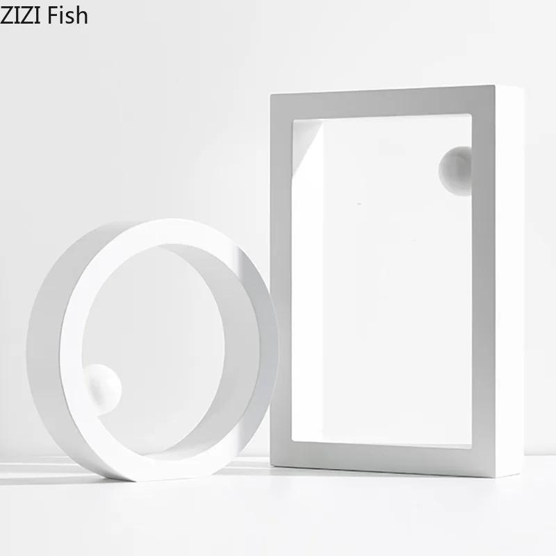 Minimalism Rectangle/circular Ornaments Modern Crafts Desk Decoration Creative Geometric Abstract Artwork Room Aesthetic Decor