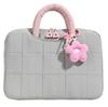 14 Inch Fashionable Cotton Padded Women's Laptop Bag, Tablet Bag, Contrasting Color Design, Simple And Cute Briefcase