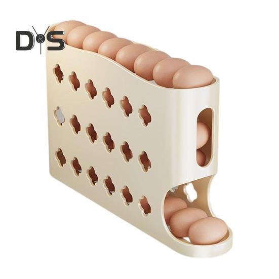 

Ящик для зберігання яєць із 1/2 шт. із захисними поручнями, глибокими канавками, дизайн великої ємності, автоматичний роликовий холодильник, органайзер для яєць, стійка для яєць 1pc жовтий