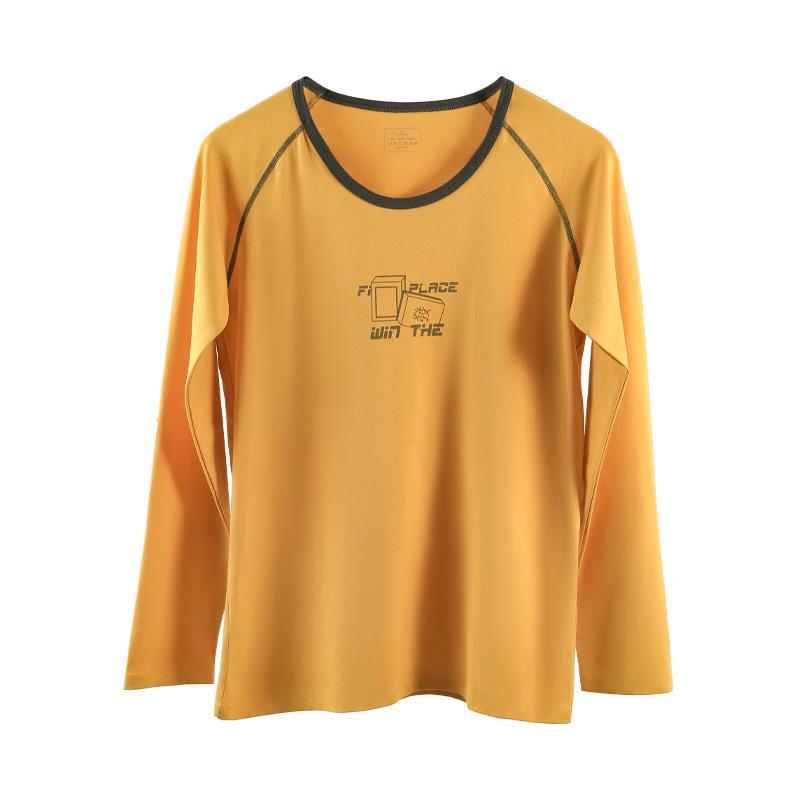 

Мужской хлопковый свитер облегающего кроя с длинными рукавами - легкий осенне-зимний базовый слой с круглым вырезом 170(L) жёлтый