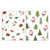 Christmas Treat Bags Plastic Clear Xmas Candy Bags with Pull Bow Set for Baby