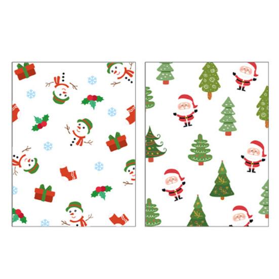 Christmas Treat Bags Plastic Clear Xmas Candy Bags with Pull Bow Set for Baby Shower Bridal Shower Raffle Easter Christmas Party Supplies
