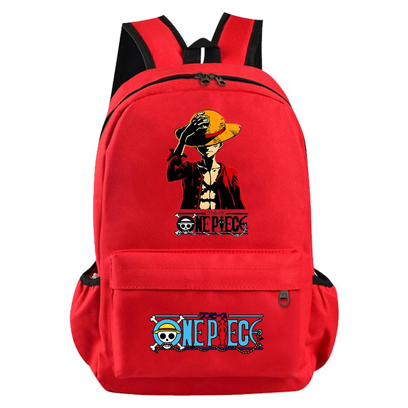 Anime One Piece Bag Large Capacity Sweet Soft Backpack for Boy Girl Children Teenager Back To School Bag Leisure Travel Bag College Canvas Bagpack