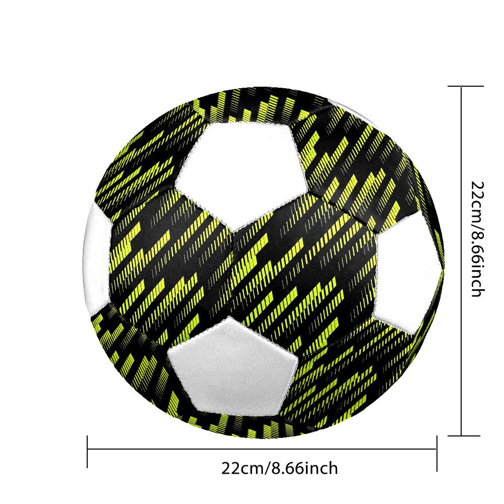1pc Neon Diagonal Lightweight PVC Training Soccer Ball, Size 5, Suitable for Indoor and Outdoor TrainingGift y60355