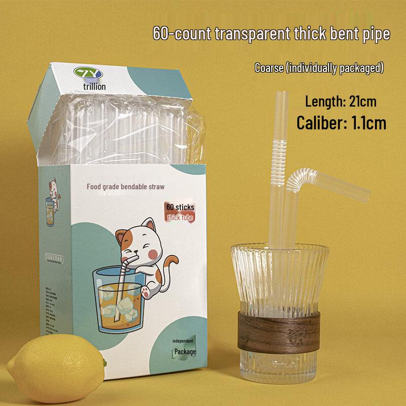 ZISIZ Disposable Individually Wrapped Straws