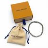 Great LOUIS VUITTON Bracelet LV Tailor Silver AG925 Mens L M1149L Used