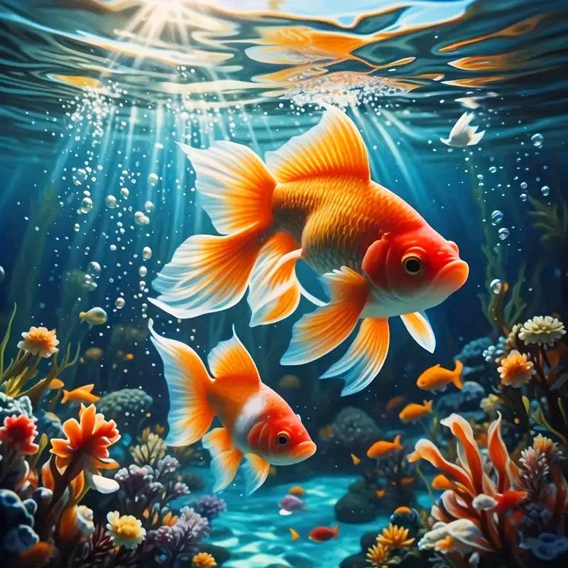 

Нови надходження Алмазна вишивка Риба 5d Зроби сам Мозаїка Тварина Картина зі страз Прикраса стіни для дому Подарунок ручної роботи Round 40x40cm