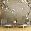 Chinesische Retro Pflaumenblumen und Vögel Wandbild Tapete klassische Wandmalerei Wohnzimmer Studie Home Decor Fresken Wandaufkleber