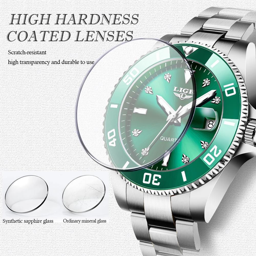 LIGE Neu Top Marke Luxus Männer Uhr Mode Lässig Wasserdicht Datum Uhr Quarz Uhren