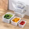 3Pcs/Set Stackable Fruit Storage Containers Draining Produce Containers  Refrigerator Storage