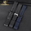For Cartier Santos 100 Rubber Watch Band Black Rivet Silicone Strap 20mm 23mm Watch Band Men Women Brown Blue Soft Bracelet
