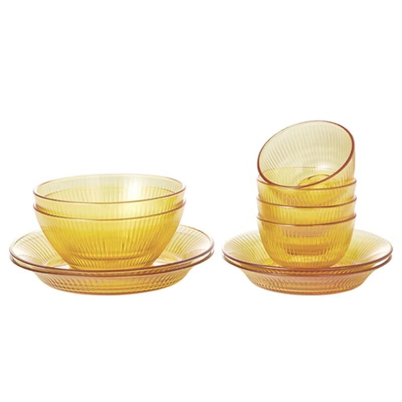 Corning VISIONS Crystal Series Amber 10-Piece Dinnerware Set