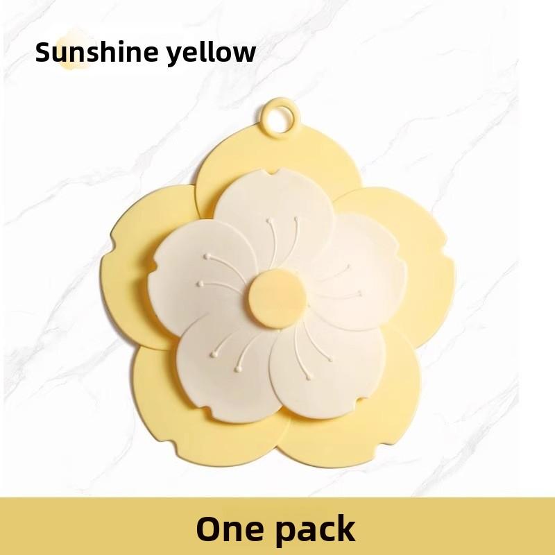 

1 шт. Слив для воды напольный в форме сакуры, нажимного типа, крышка-уплотнитель от насекомых, силиконовая накладка, заглушка для канализации, дезодоратор для ванной, кухни, раковины 1PCS жёлтый