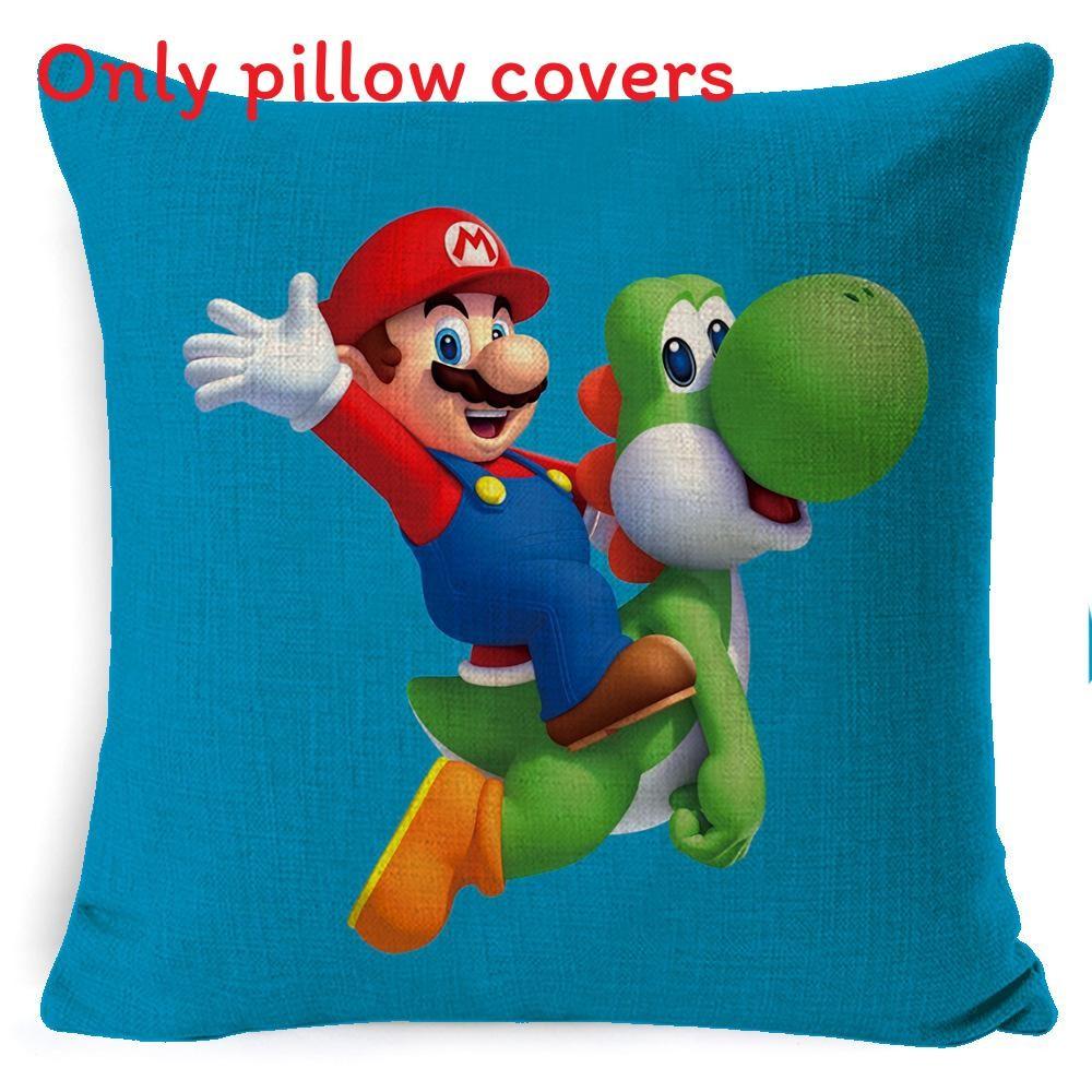 Super Bros Mario Pillow Cover Car Home Living Room Sofa Bedroom Cover Cushion