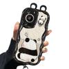 Applicable To Apple 14promax Mobile Phone Case IPhone 15 Cute Cartoon Panda Doll Stand Pendant 13 Silicone