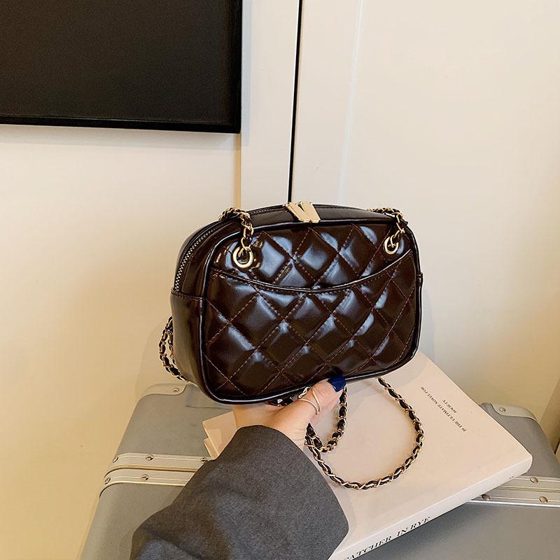 Raute Kettenhandtasche Damen Frühling und Sommer neu beliebt Schulter Umhängetasche hochwertig kleine quadratische Tasche