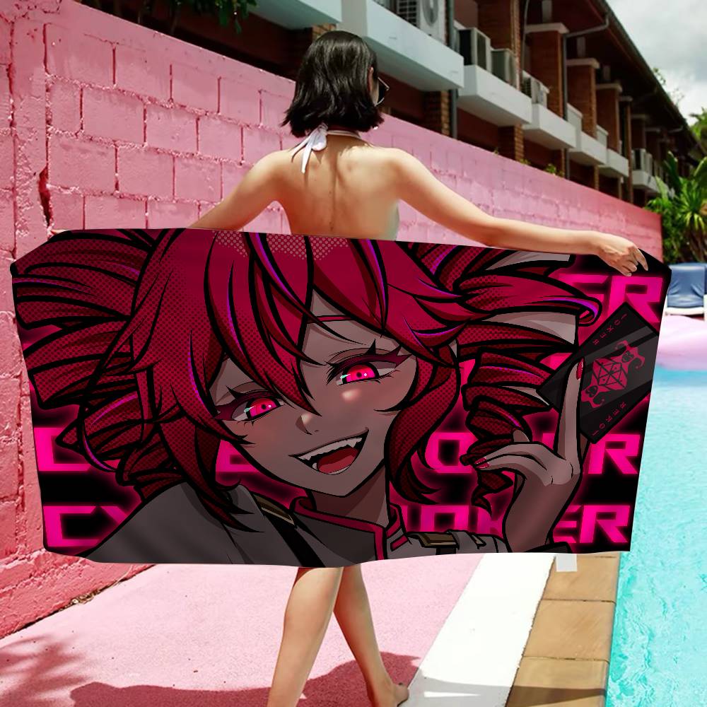 Singer Kasane Teto Microfiber Blanket Quick Drying Beach Towels Oversized Printing Super Absorbent Pool Towel Blanket