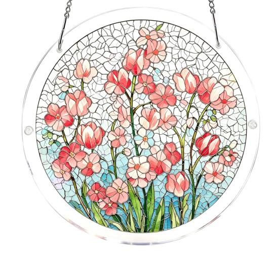 Puzzle in Acrilico Suncatcher Vetro Colorato Ornamento da Appendere alla Finestra Puzzle Fai da Te Pannello Suncatcher per Arredamento Casa Regali per Mamma Amici