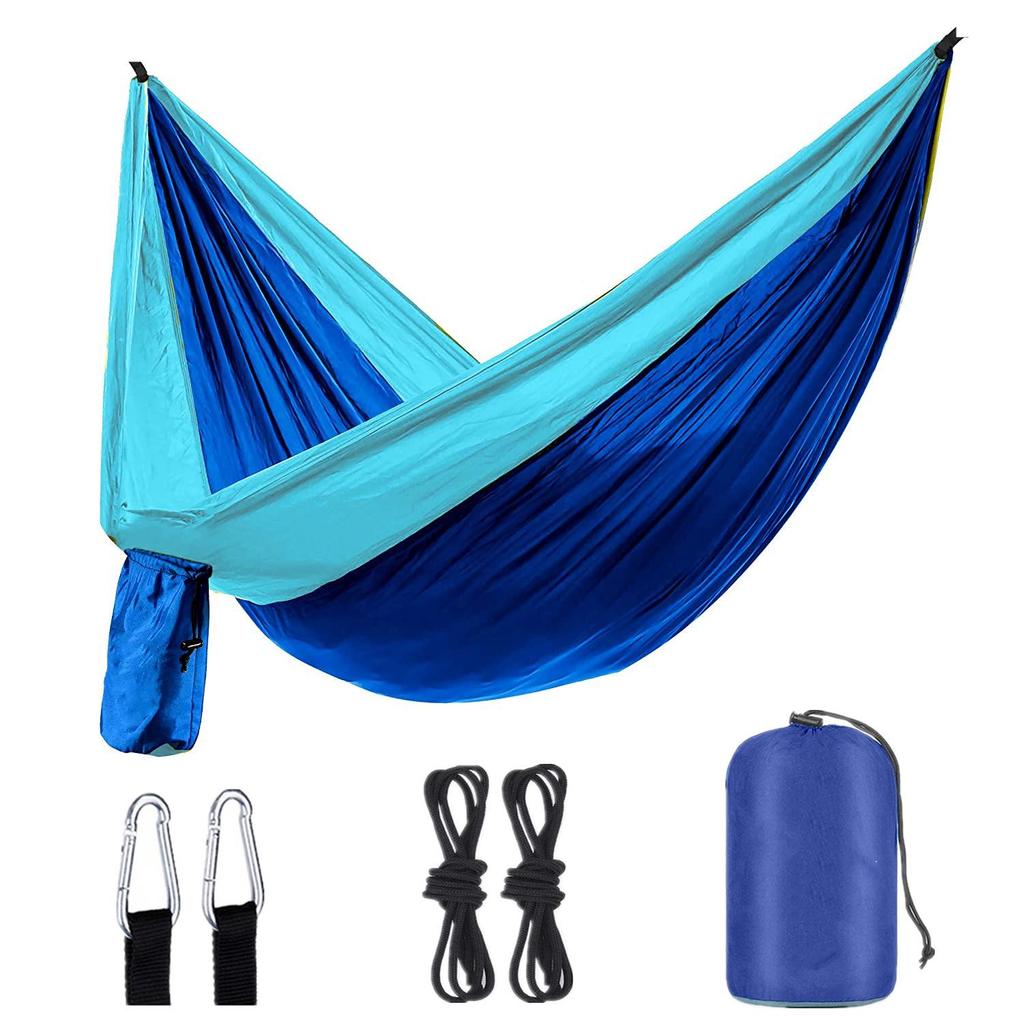 Anti-Rollover Lightweight Outdoor Nylon Hammock – Portable 210T Parachute Cloth