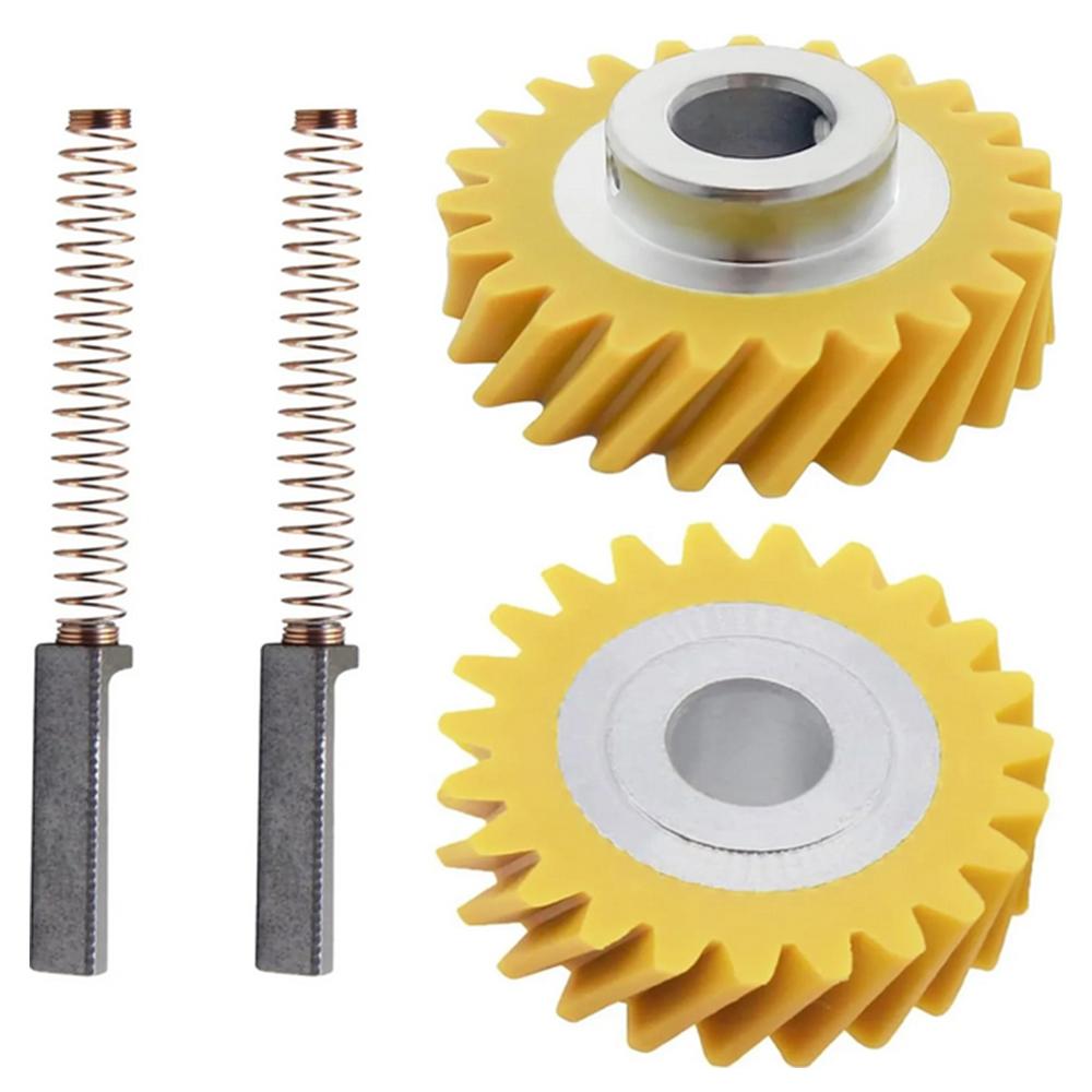 Mixer Worm Gear & Brushes - 4pcs Replacement - PN: W10380496/W10112253