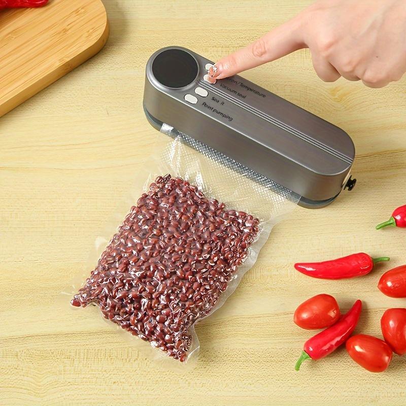 Kitchen Electric Vacuum Sealer Household Vacuum Food Sealer buillt in Cutter Food Vacuum Packaging Machine
