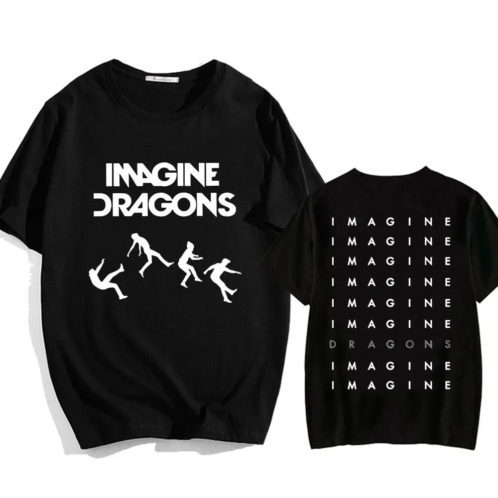 2026 Imagine Dragons Loom Tour Maglietta Manica Corta Cotone Uomo Donna T Shirt Alta Qualità Morbida Unisex Streetwear Hip Hop Moda