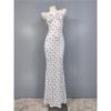 Export Pure Desire Exquisite Print Spaghetti Straps Slimming Adult Lady Like Woman Fishtail Stylish Fashion Sexy Banquet Tied Dress
